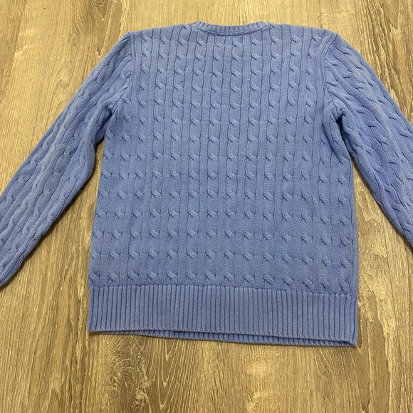 Polo Ralph Lauren Light Blue Cable Knit Sweater L (14-16) - Picture 7 of 9